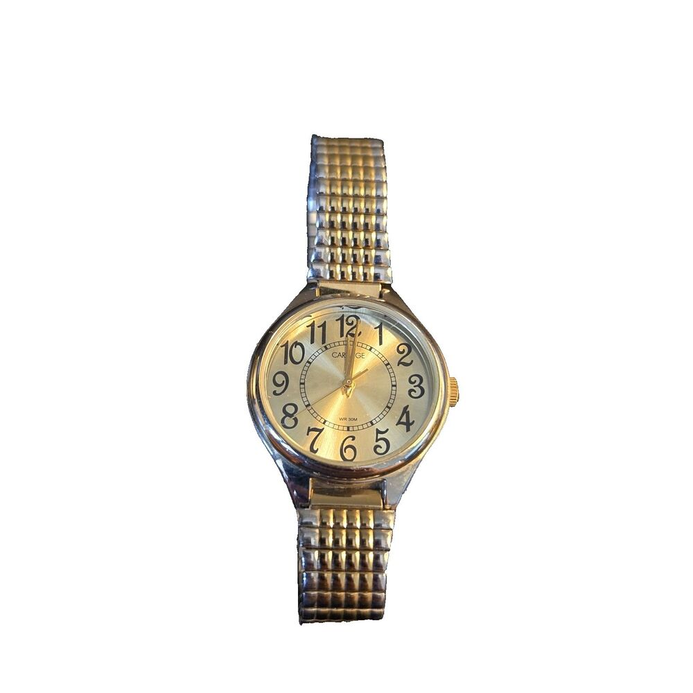 Carriage by Timex Women's Gold Tone Quartz Analog Watch 30M Bracelet Dial